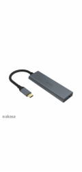AKASA Hub USB-C 4x USB 3.0 port, Aluminium