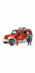Bruder Červený požární JEEP WRANGLER s figurkou a příslušenstvím