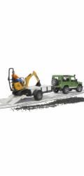 Bruder LAND ROVER + přepravník, mikrobagr JCB