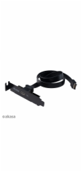 AKASA adaptér MB interní, USB 3.1, PCI závorka s Type-C konektorem, nízký profil 8cm, 50 cm