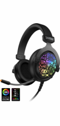 CONNECT IT DOODLE RGB herní sluchátka s mikrofonem, 2xJack + USB, černá