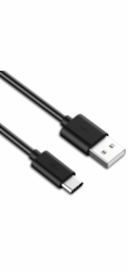 Kabel USB Logo USB-A - USB-C 1 m Černý