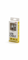 Kabel USB kabel USB kabel (2.0), USB A M - USB Micro B M, 1M, 480 MB/S, 5V/2A, Silver, Logo, Box, Nylon Braid, kryt hliníku konektoru
