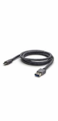 Kabel USB Logo USB-A - USB-C 1 m Černá a šedá