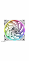 AKASA ventilátor SOHO AR, 12cm ARGB PWM fan, 120x120x25mm, bílá