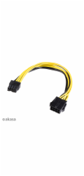 AKASA adaptér 12V ATX 8-Pin to PCIe 6+2 pin Adapter Cable
