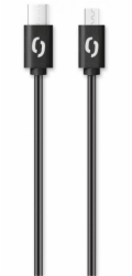 Aligator DATKP41 DK 3A, USB-C/microUSB Datový kabel ALIGATOR POWER 3A, USB-C/micro USB 1m, černý