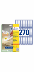 Bílé odnímatelné mini štítky Avery Zweckform 17,8 x 10 mm 25 listů (L4730REV-25)