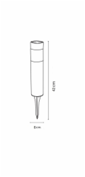 Lampa Domoletti PATH ESL-87, IP44, bílá/šedá