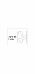 Logo etikety na CD bílé  113/37mm  balen