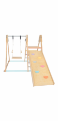 2Kids Toys Dřevěná hrací sestava se skluzavkou
