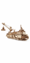 Ugears 3D dřevěné mechanické puzzle Výzkumná loď