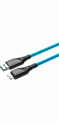 Eaton Kabel USB Mathorn MTC-220 pro fotografování, 2 m, 10 Gbps, USB A-MicroB, Arctic Blue