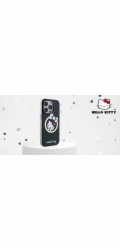 Hello Kitty Hello Kitty HKHMP16SHFLBK Pevný kryt pro iPhone 16 6.1 černá/černá IML s mašlí MagSafe