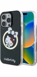 Hello Kitty Hello Kitty HKHMP16LHFLBK Pevný kryt pro iPhone 16 Pro 6.3 černá/černá IML Zábavná mašle MagSafe
