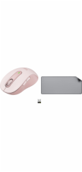 Logitech M650 Mouse Pink (910-006254) + řada Studio – STŘED ŠEDÁ (956-000052)
