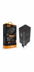Aligator nabíječka PD65W, 2USB-C, 1xUSB-A, černá