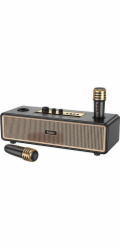 Hoco Bluetooth reproduktor + 2 bezdrátové mikrofony BS63 černý