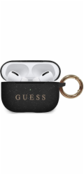 Guess Silikonový ochranný kryt GUACAPSILGLBK pro AirPods Pro černý