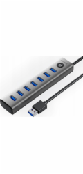 Orico Kabel HUB 7-portový USB-A 3.0 1M - šedý