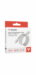 Verbatim USB-C->C magnetický kabel Sync & Charge 60W šedý
