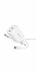 Epico UltraBoost EA30 45W GaN Wall Charger Bundle with USB-C to USB-C 1.2m Cable - bílá