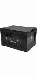 Skládací kempingový box černý s funkcí stolu 2v1 Nils Camp NCB4006 50x36x29,5cm 50L
