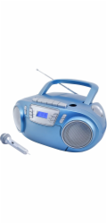 BOOMBOX SOUNDMASTER SCD5800BL FM-PLL, CD/CD-R/RW, KAZETA, USB, MIKROFON, OSVĚTLENÍ