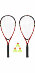 Nils Extreme Sada raket NRS001 SPEEDMINTON, 2 pálky + raketoplány + červený kryt.