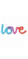 TelForceOne RGB LED neon LOVE FLRN01 + dálkové ovládání Forever Light