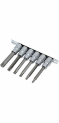 Rockforce Sada bitů TORX 1/2, 6dílná. (T30-T60, L-100 mm)