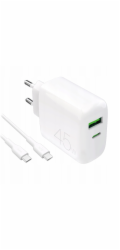 Puro Nabíječka Daily Prolite 45W USB-C USB-A s USB-C kabelem - bílá