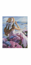 Ideyka Diamantová mozaika 40x50 cm, kvetoucí pobřeží, 1 ks.