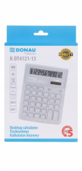 DONAU Stolní kalkulačka TECH, 12místný displej, rozměry 190x143x40 mm, stříbrná