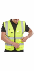 BEESWIFT Reflexní vesta pro manažery, velikost 3XL, žlutá