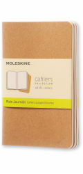 Moleskine Sada 3 zápisníků Cahier Journals P (9x14 cm), hladké, 64 stran, písková