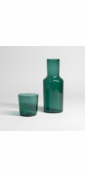 Hario - Karafa Colors Night - 600ml karafa s 280ml sklem, zelená