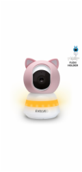EVOLVEO Baby Monitor LUX- Chytrá 360° videochůvička s nočním viděním, detekcí pláče a pohybu, růžová