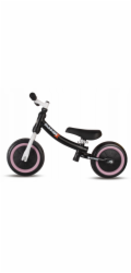 Sun Baby Dětské odrážedlo BALANCE BIKE RUNNER X ČERNÁ CUKROVĚ RŮŽOVÁ 5907478642990
