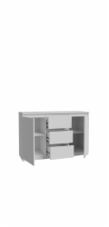 Komoda Domoletti CHLK231-U42, bílá, 42,2x121,2x79,9 cm
