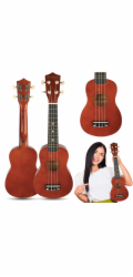 LUNA GUITARS SUPRIMO UK21 DW sopránové ukulele 21 palců z tmavého dřeva