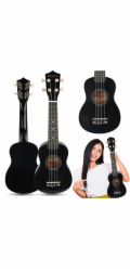 LUNA GUITARS SUPRIMO UK21 BK sopránové ukulele 21 ks, černé dřevo