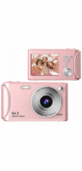 Xrec Digitální fotoaparát Fotografie 64MP Videa 4K/30fps 18x ZOOM AntiShake/Q18/Pink
