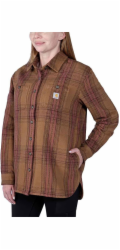 Carhartt Těžká hnědá flísová košile
