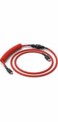 Glorious Kabel USB-A - USB-C, 1,36 m, červený (GLO-CBL-COIL-RED)