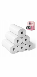 Xrec Náhradní náplně bílého papíru 6x role 57 mm 57 mm x 6 m pro kameru P02 K22 / P2-RM