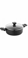 Florina Hrnec Verio 28 cm 4,4 l s poklicí, nízký, individuální od MG (šedý, nepřilnavý povrch, černá rukojeť)