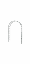 Zahradní centrum Arka, 135 cm x 37 cm x 224 cm, kov