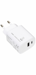 Troika CHA20/WH Mobilní nabíječka pro chytré telefony, tablety, bílá, střídavý proud, rychlé nabíjení, interní