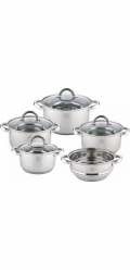 MG Home Steel Pots Sada 4 hrnců MG Home Verso a napařovače pro indukci